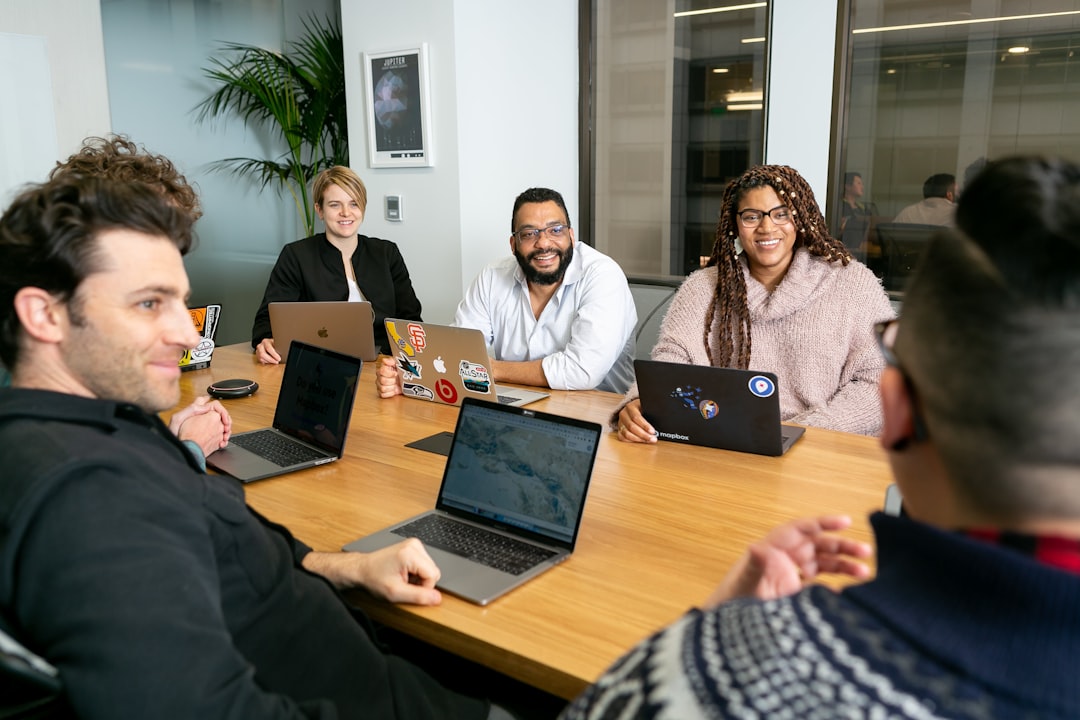 Diverse team members working together